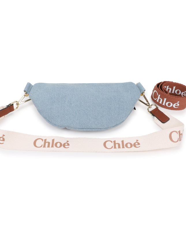 kids atelier chloe Light Blue Chloé Denim Crossbody Bag