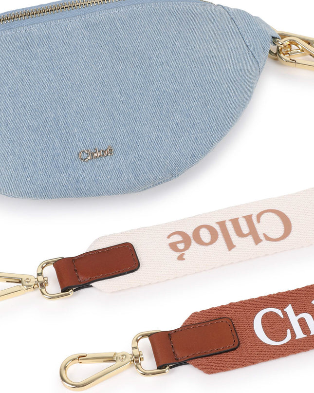 kids atelier chloe Light Blue Chloé Denim Crossbody Bag