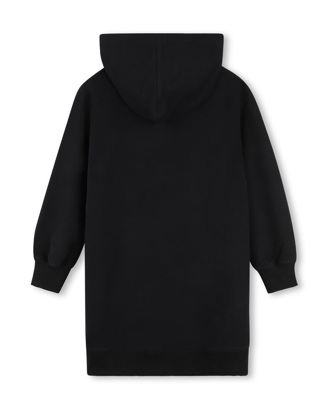 Kids Atelier Chloe Black Flamingo Hoodie Dress