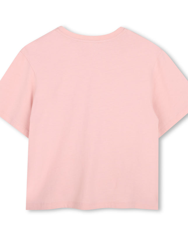 Kids Atelier Chloe Pink Heart Logo Tee