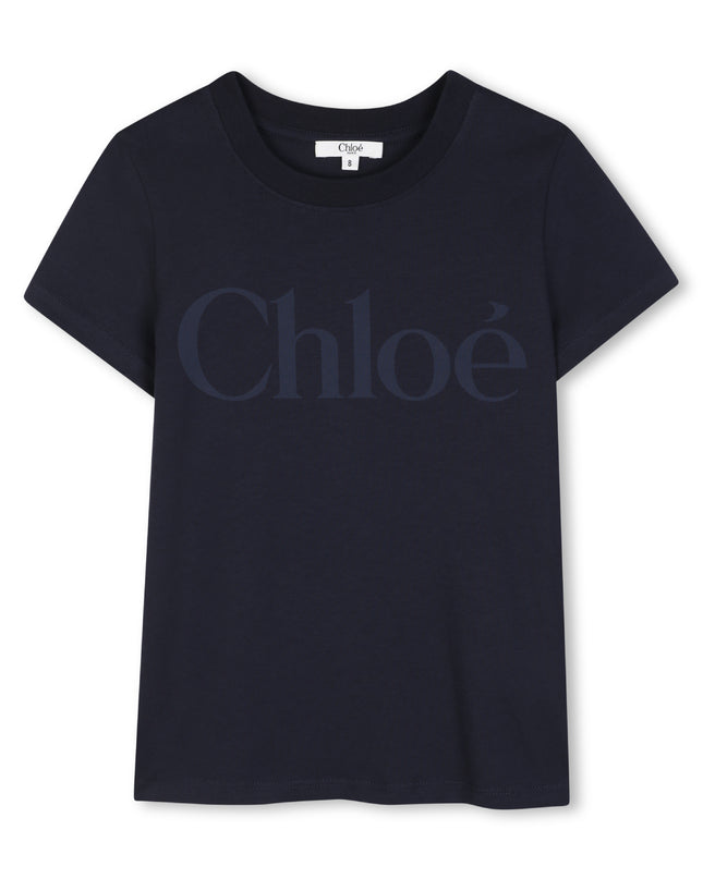 Kids Atelier Chloe Navy Logo Tee