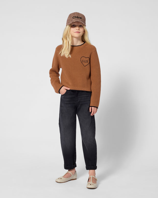 Kids Atelier Chloe Houndstooth Logo Cap