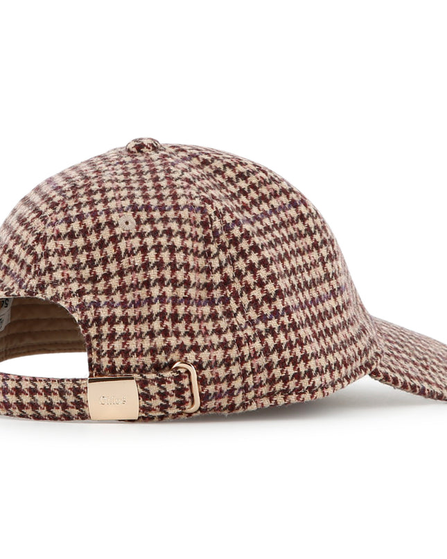 Kids Atelier Chloe Houndstooth Logo Cap