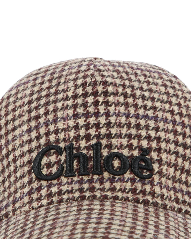 Kids Atelier Chloe Houndstooth Logo Cap