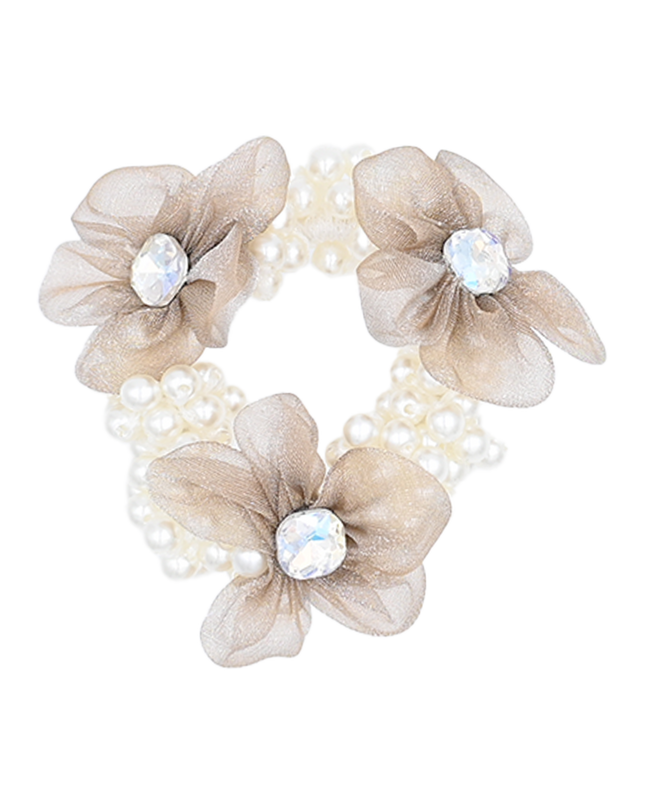 mimi tutu-MTPCS25007-Rhinestone Flower Scrunchie