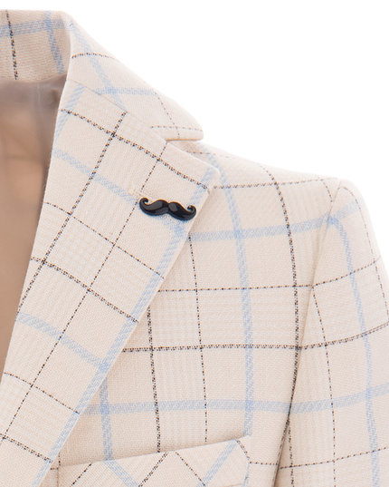kids-atelier-moustache-kid-boy-baby-22m18-beige-plaid-print-blazer