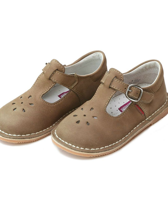 L'AMOUR-751NKH-JOY CLASSIC T-STRAP MARY JANE-NUBUCK KHAKI