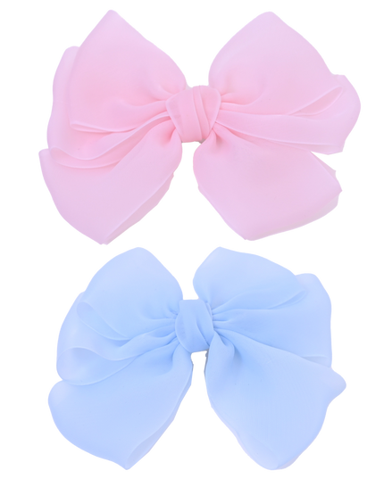 Multicolor Ribbon Bow Hairclip Set