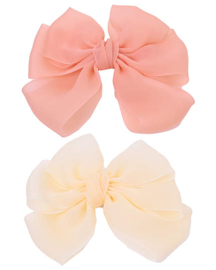 Multicolor Ribbon Bow Hairclip Set