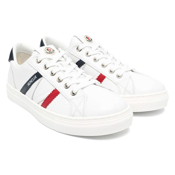 user MONCLER メッシュスニーカー ホワイト White Logo Sneakers - kids atelier