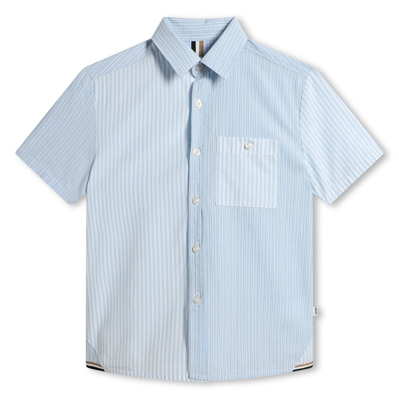 boss-j50698-10p-kb-Blue Short Sleeve Shirt
