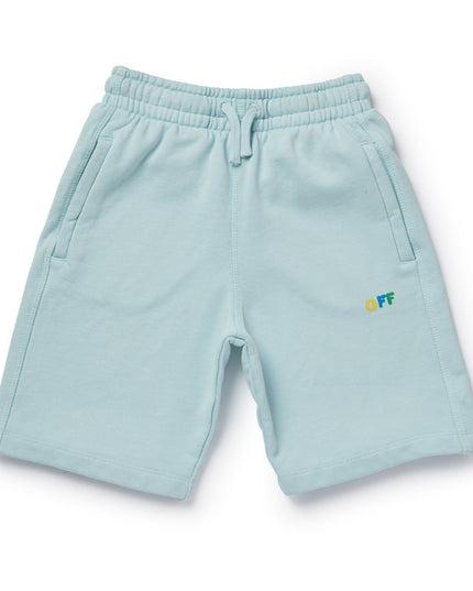 off-white-obci001s24fle0014084-Light Blue Cotton Shorts
