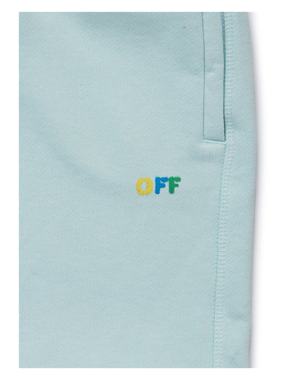 off-white-obci001s24fle0014084-Light Blue Cotton Shorts