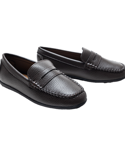 Mocha Faux Leather Penny Loafers