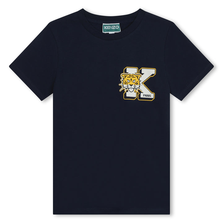 kenzo-k60342-84a-kb-Navy Logo T-Shirt