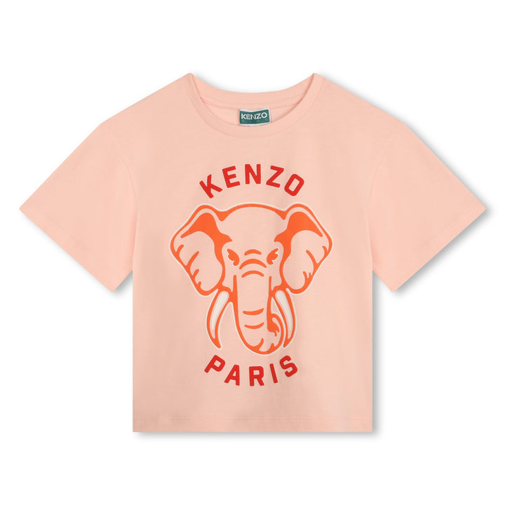 kenzo-k60261-46t-kg-Pink Logo T-Shirt
