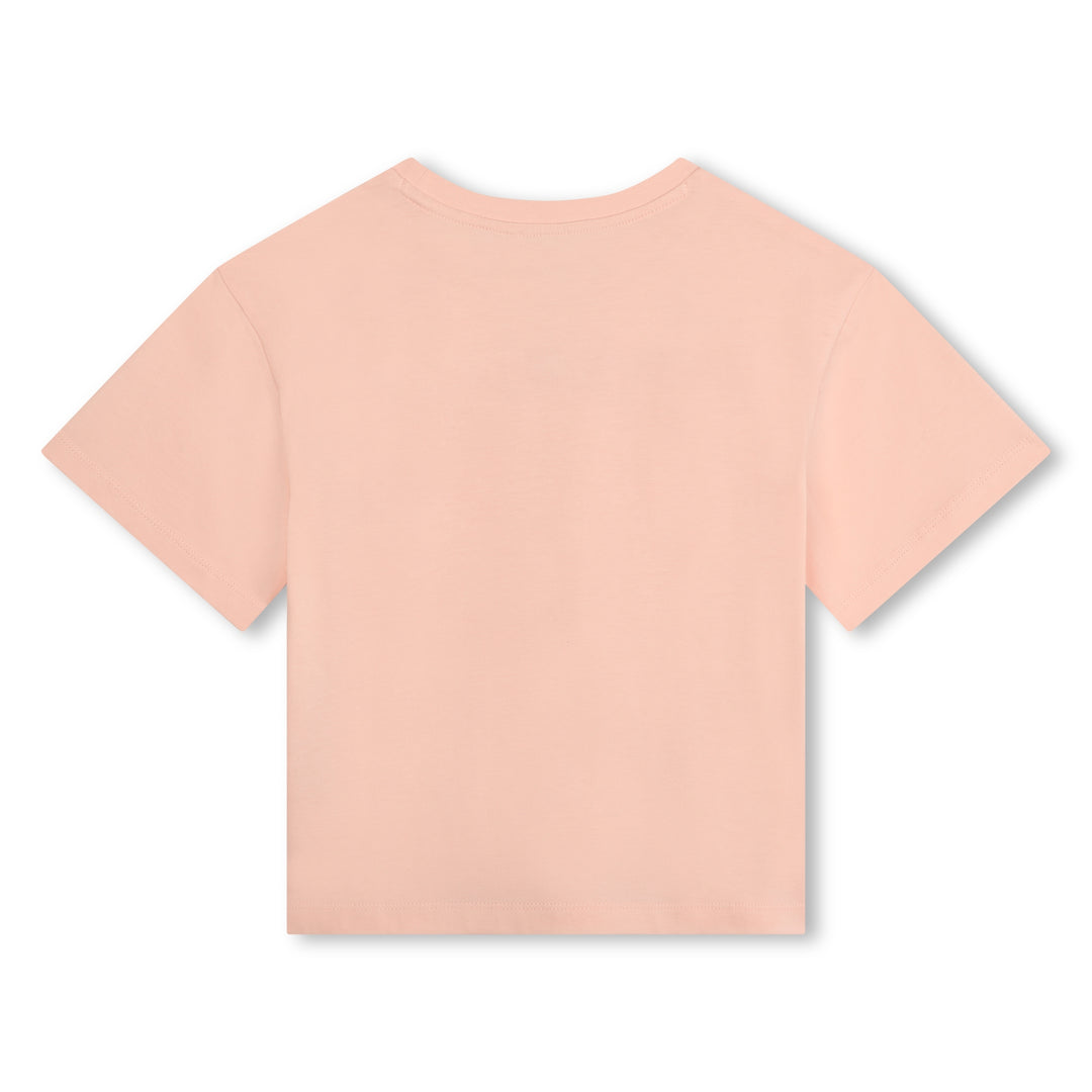 kenzo-k60261-46t-kg-Pink Logo T-Shirt