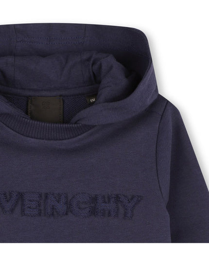 Navy Outline Logo Hoodie