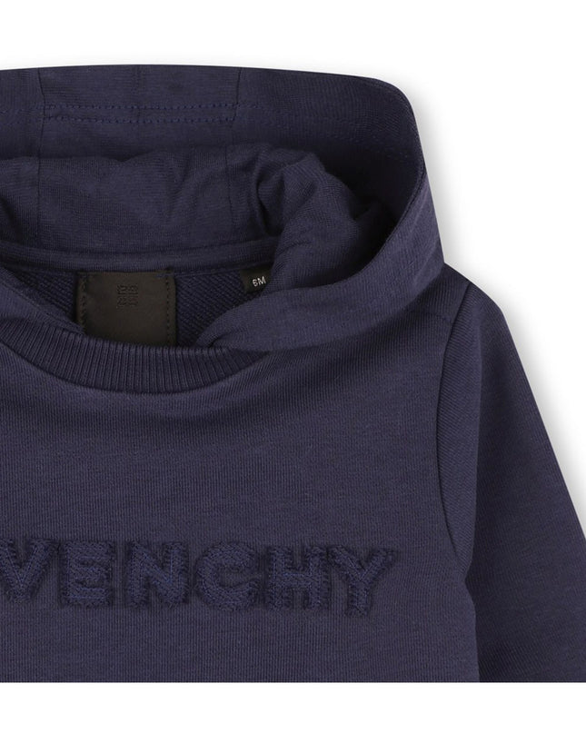 Navy Outline Logo Hoodie