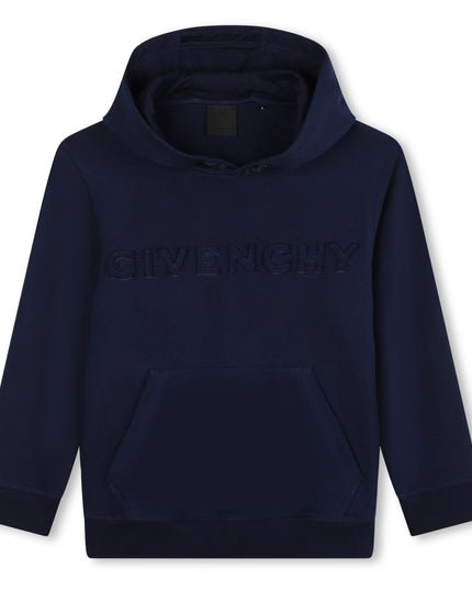 Givenchy-H30334-85T-NAVY-HOODED SWEATSHIRT