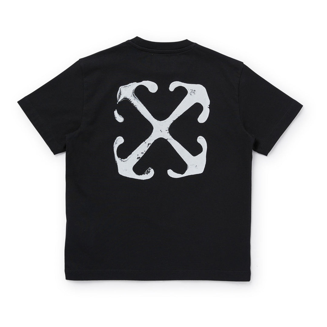 OFF-WHITE-OBAA002S24JER0061001-PAINT GRAPHIC TEE S/S BLACK WHITE