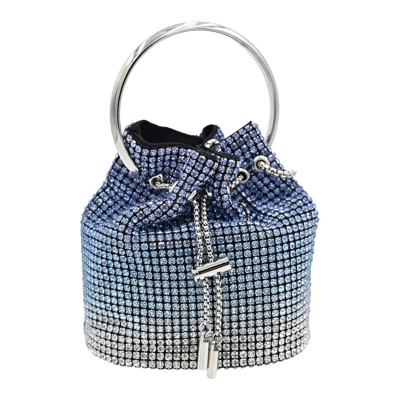 Moonstone Rhinestone Chain Buckle Purse