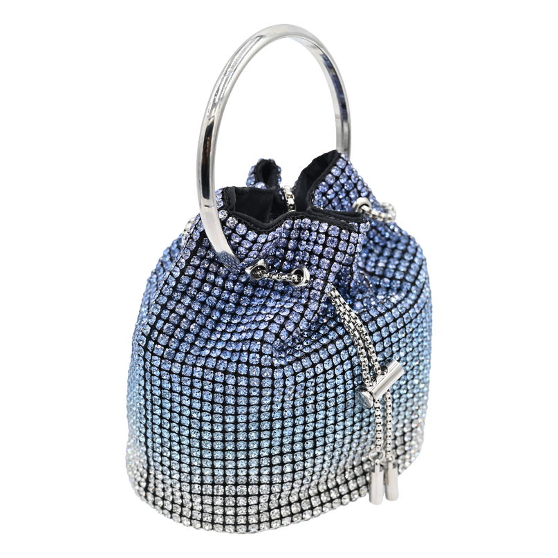 Moonstone Rhinestone Chain Buckle Purse