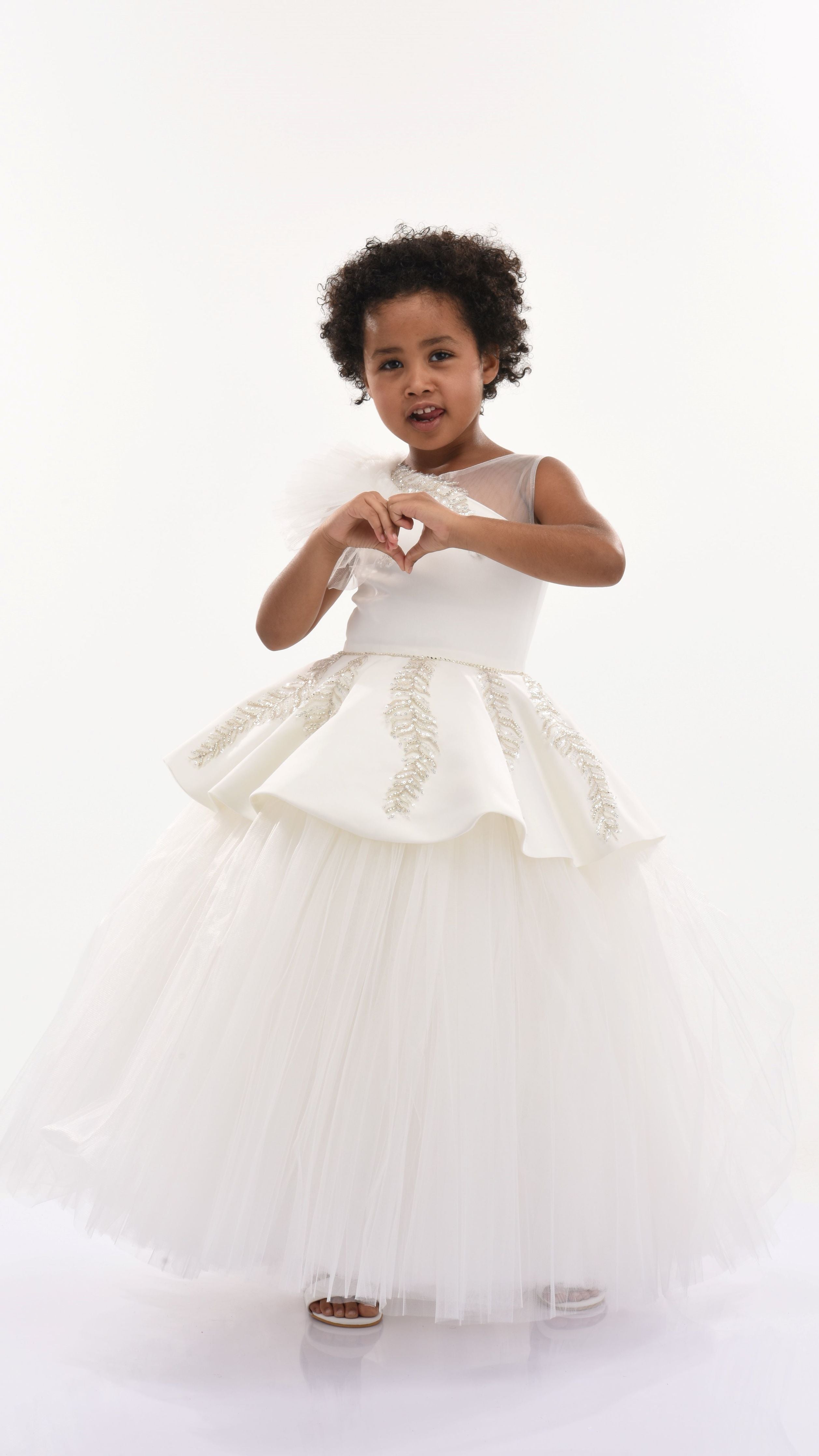 White Villanova Embroidered Tiered Dress 6Y / White