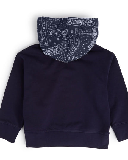 palm-angels-pbbb010s24fle0014601-Navy Logo Hoodie