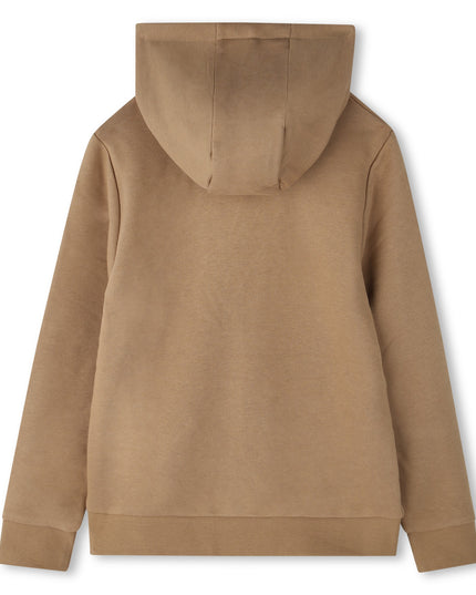 Beige Logo Hooded Sweatshirt
