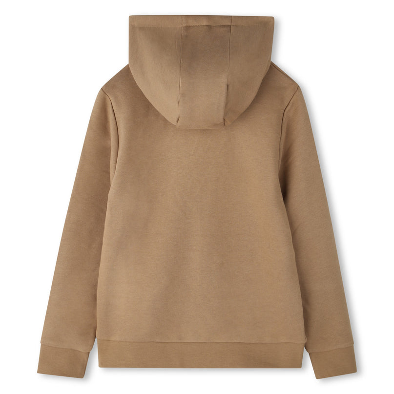 Beige Logo Hooded Sweatshirt