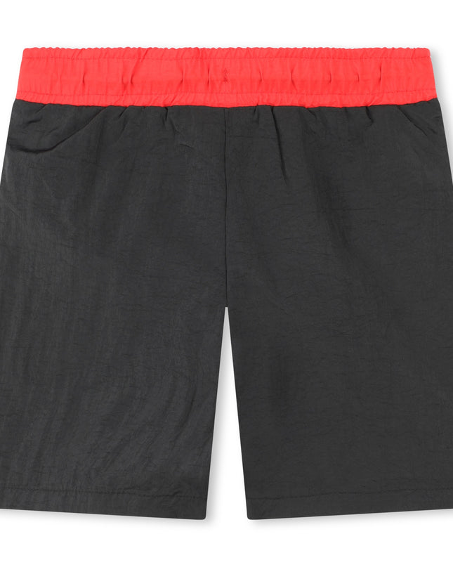 hugo-g00002-09b-kb-Black & Red Swim Shorts