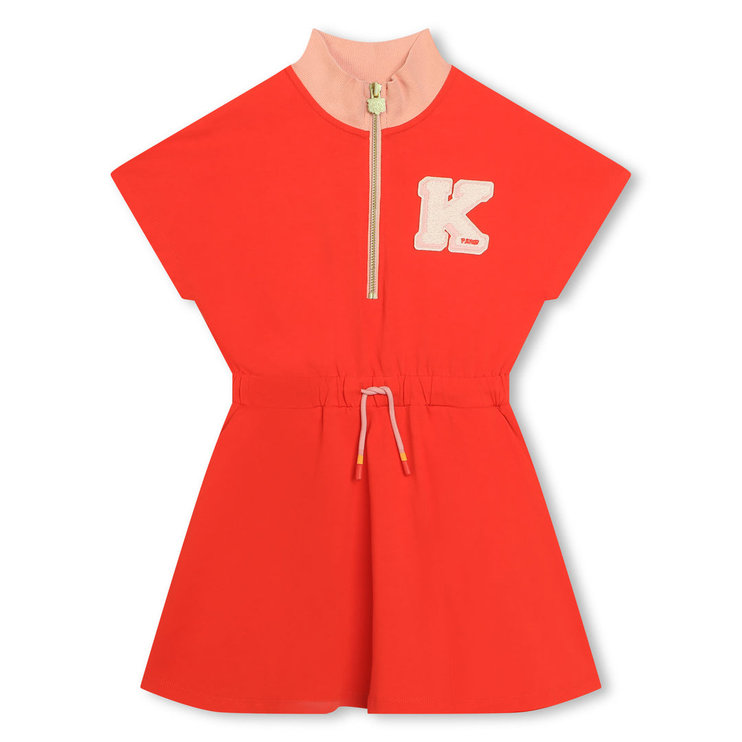 kenzo-k60220-99a-kg-Red Tiger Logo Dress
