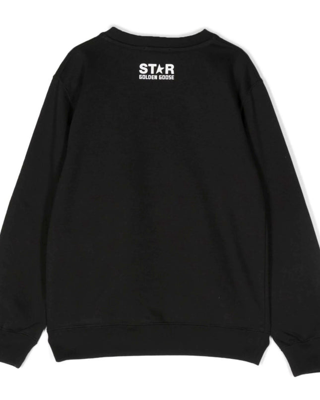 golden-goose-gkp01271-p000905-80203-Black Sweatshirt with White Star