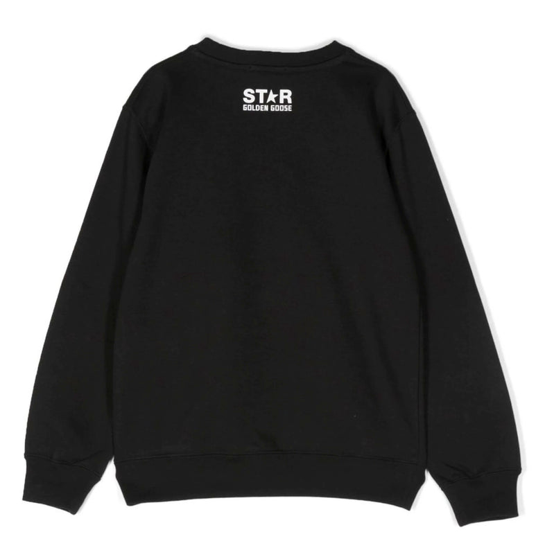 golden-goose-gkp01271-p000905-80203-Black Sweatshirt with White Star