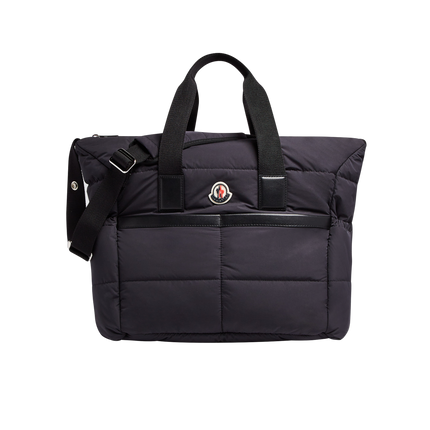 moncler-j1-951-5d000-01-m3556-999-Black  Enfant Logo-Patch Zipped Changing Bag