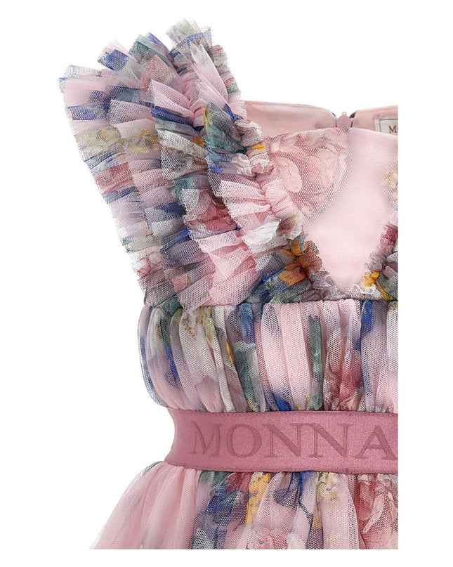 Monnalisa-Dress-19D900-4050-6684-Tulle Baroque Roses Print