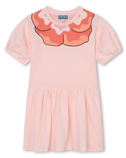kenzo-k60209-46t-kg-Pink Cotton Dress