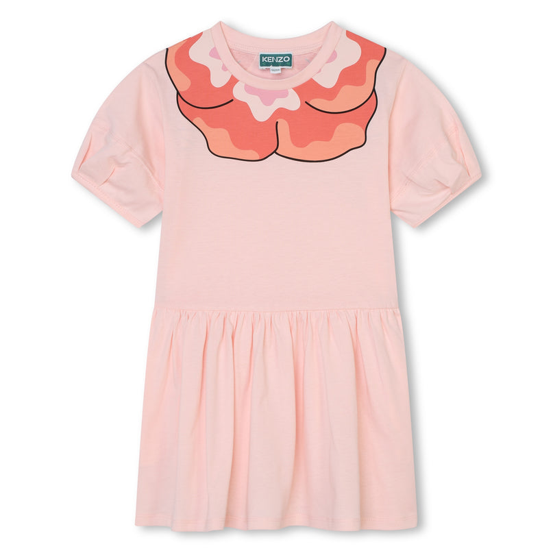 kenzo-k60209-46t-kg-Pink Cotton Dress