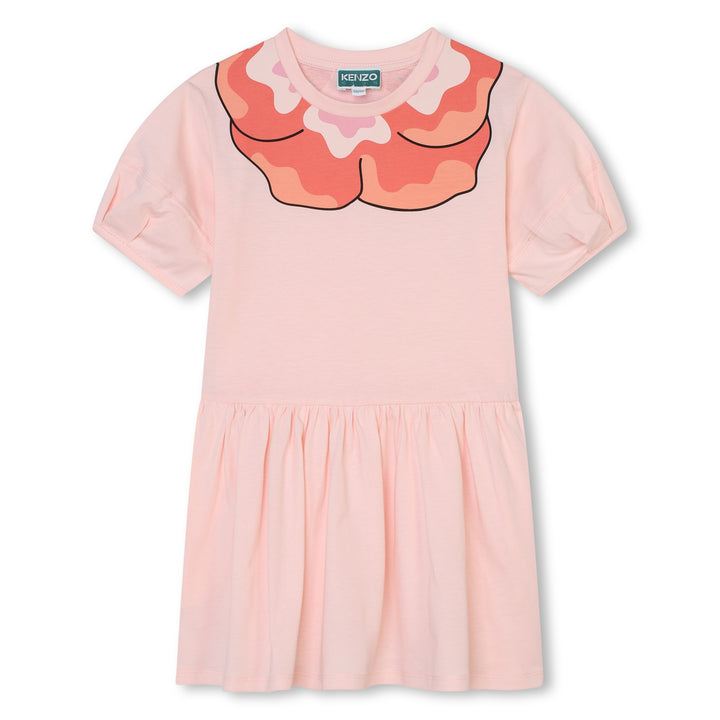 kenzo-k60209-46t-kg-Pink Cotton Dress