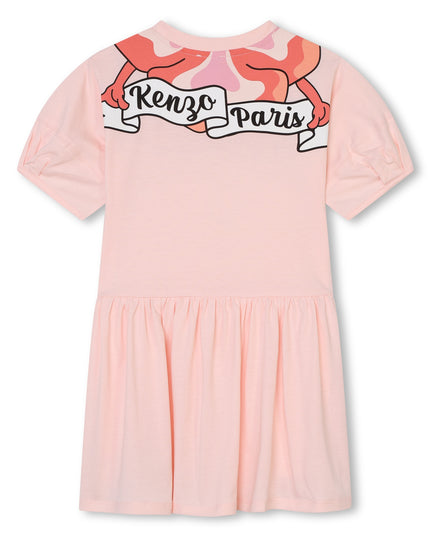 kenzo-k60209-46t-kg-Pink Cotton Dress