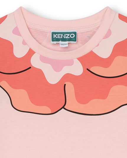 kenzo-k60209-46t-kg-Pink Cotton Dress