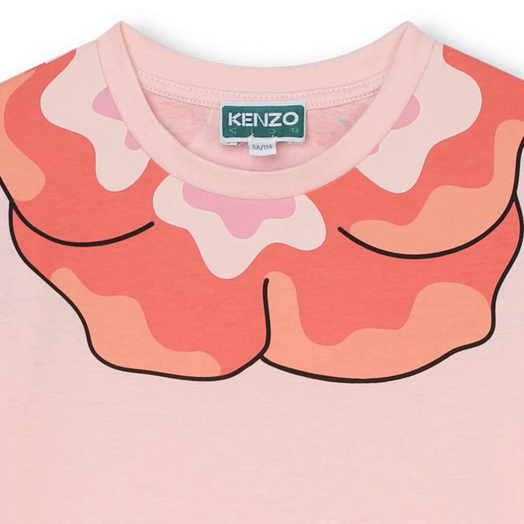 kenzo-k60209-46t-kg-Pink Cotton Dress