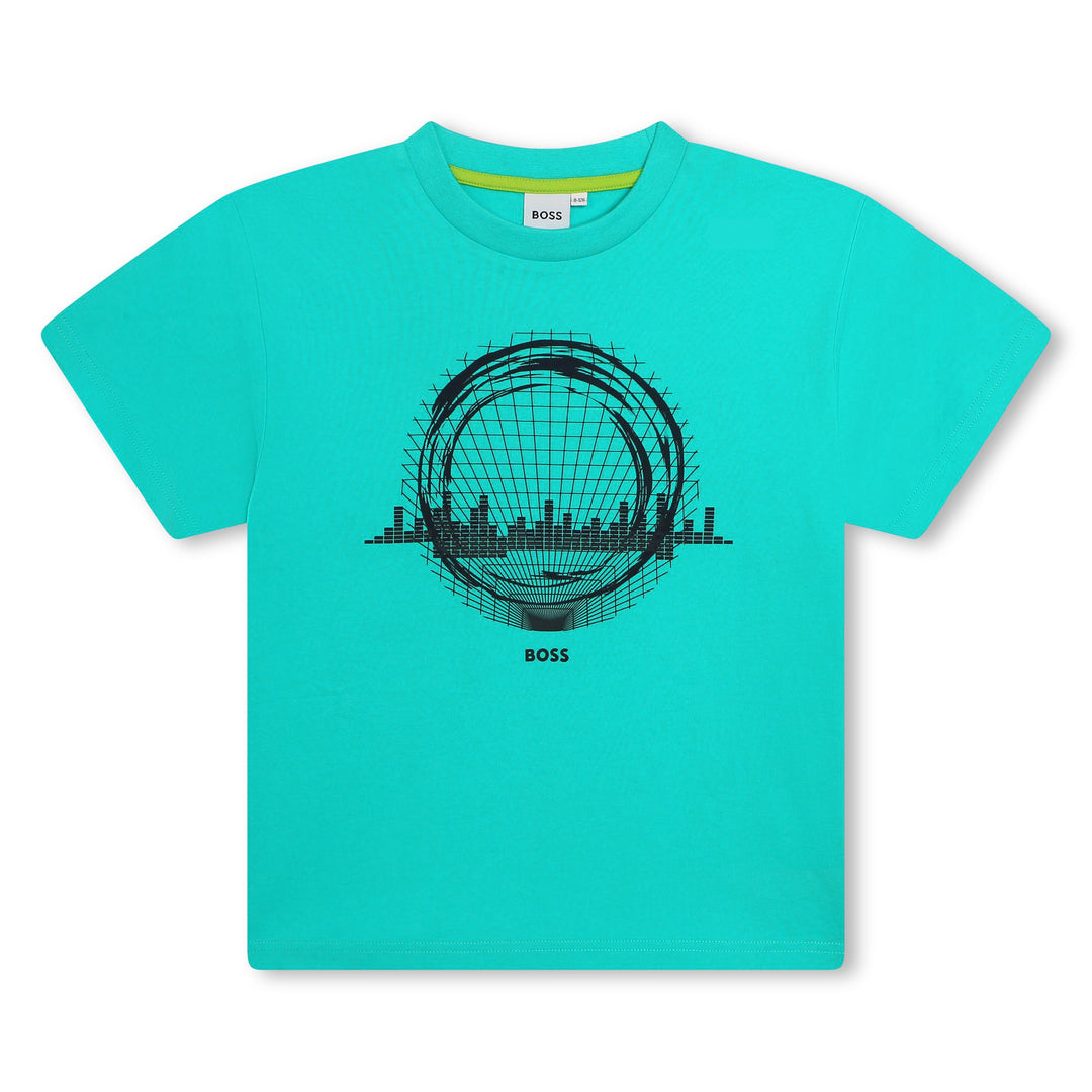 boss-j50772-043-kb-Turquoise Logo T-Shirt