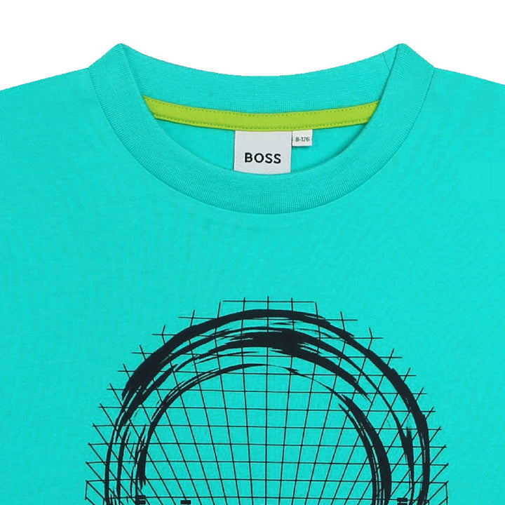 boss-j50772-043-kb-Turquoise Logo T-Shirt