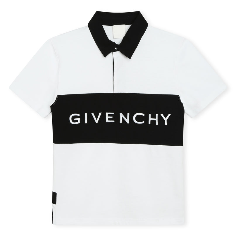 givenchy-h30130-10p-kb-White Cotton Rugby Shirt