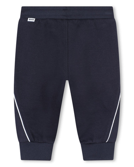 Navy Side Stripe Logo Tracksuit