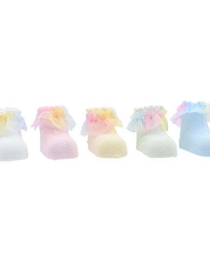 Rainbow Ruffle Cotton Socks Set