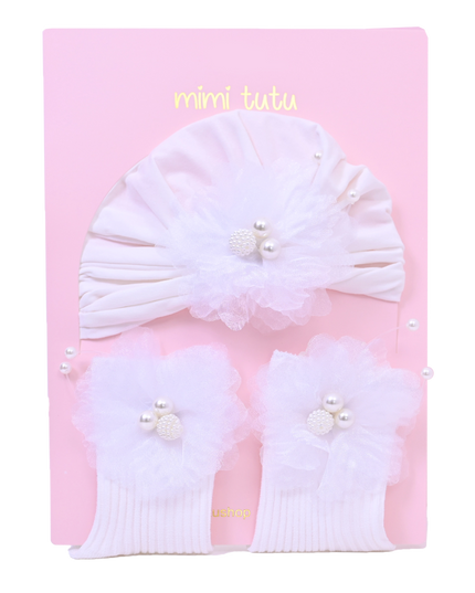 White Pearl Flower Gift Set
