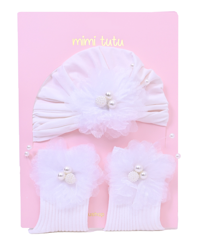 White Pearl Flower Gift Set
